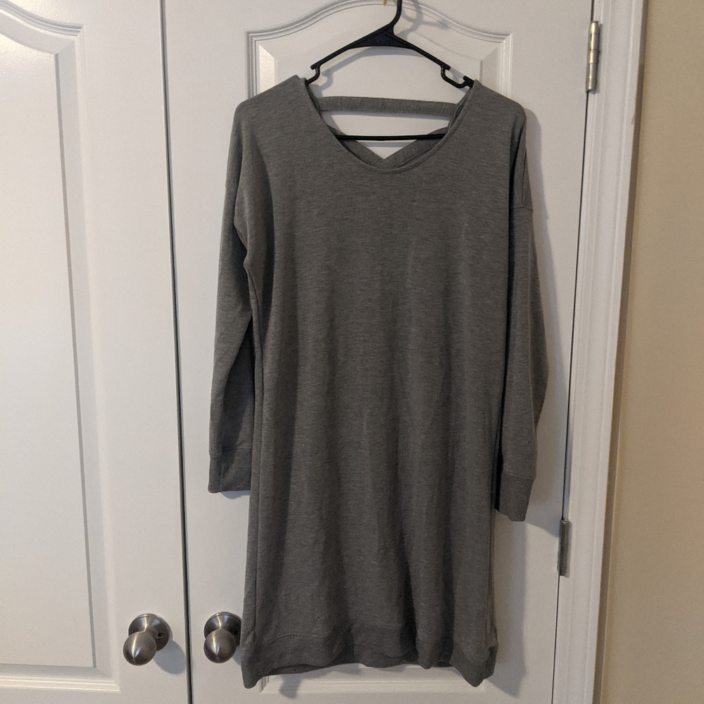 NWOT Comfy and cute long sleeve grey dress